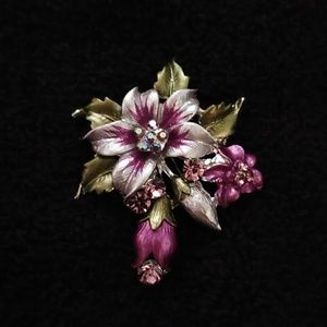 Metal Flower Brooch